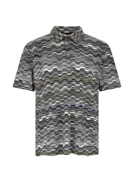 Polo Missoni din jacard verde
