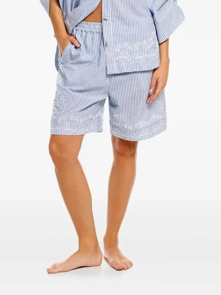 Pantaloni scurți Agua Bendita cu dungi albastru