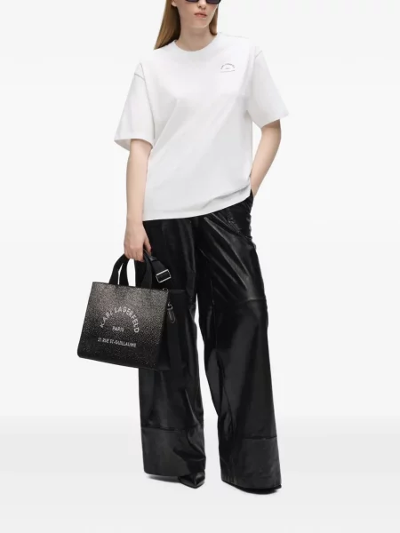 Stras geantă shopper Karl Lagerfeld negru