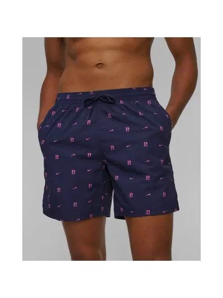 Pánske plavecké šortky Nike Luxe Letter 7" Volley midnight navy tmavo modrá