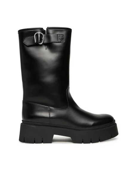 HUGO botine Kris cu plat negru