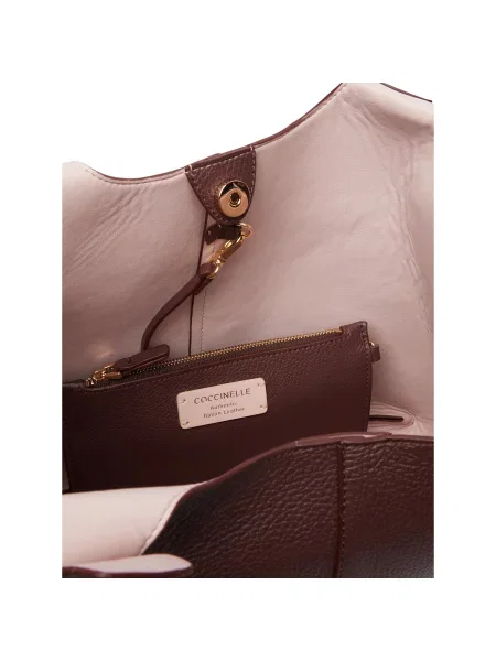 Coccinelle Bőr shopper táska + tarisznya Coccinelle C-Easy piros