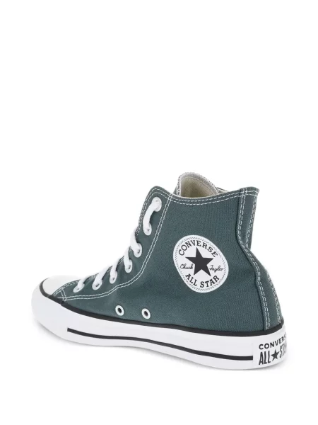 Top Converse cu platformă din canvas cu imagine alb