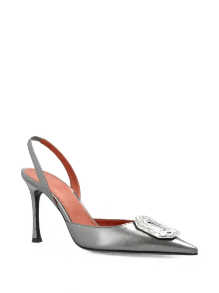 Pantofi cu toc Amina Muaddi gri