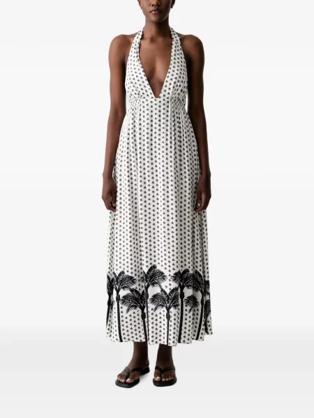 Rochie Marc O'polo cu imagine cu gât halter alb