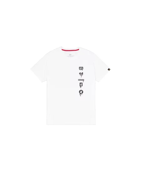 ALPHA INDUSTRIES Tricou Freedom negru alb