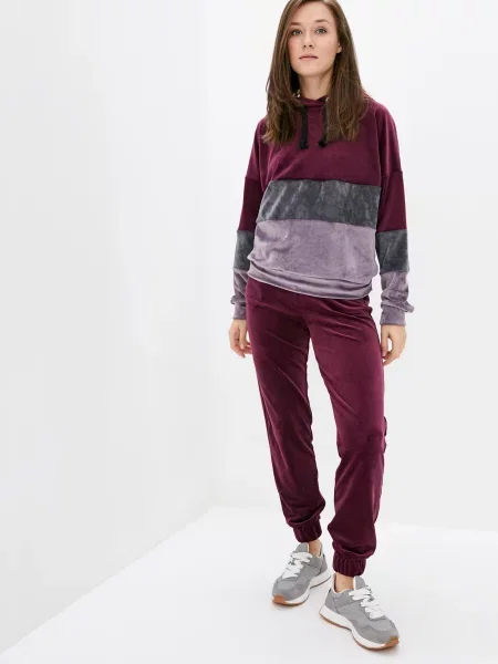 ISSA Plus Спортивний костюм Велюр бордовий