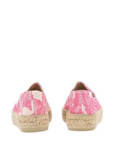 Espadrile Manebi cu model floral cu imagine roz