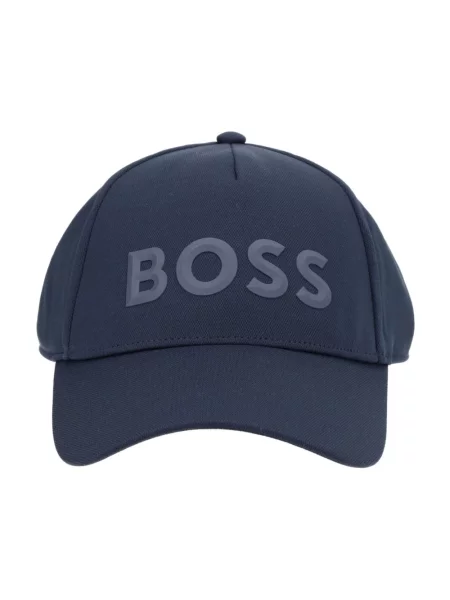 Czapka z daszkiem Boss z logo niebieska