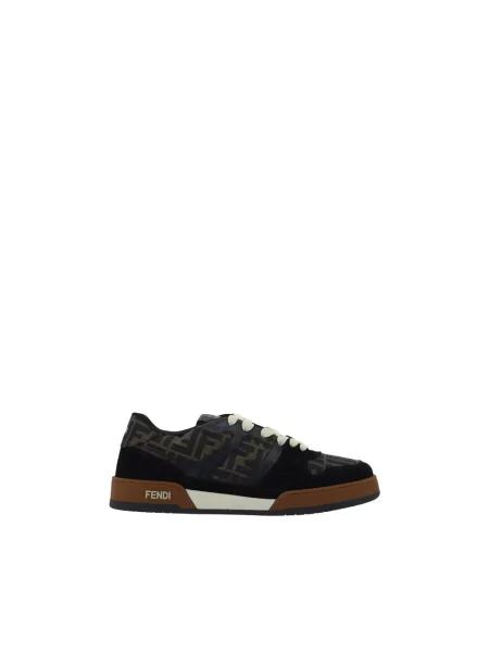 Sneakersy Fendi skórzane czarne