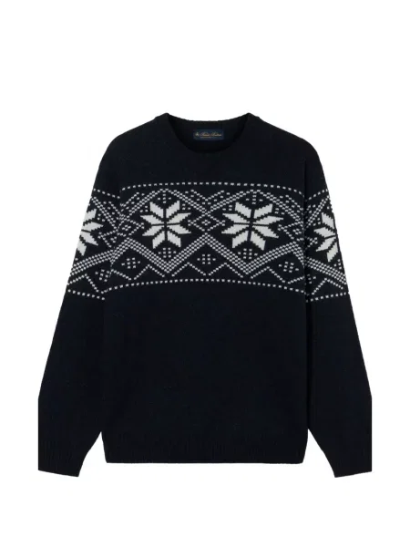Pulover Brooks Brothers din jacard albastru