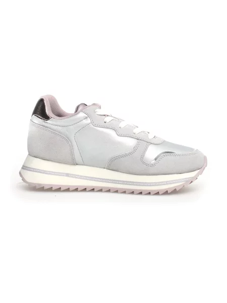 Sneakersy W6yz z cekinami zamszowe szare