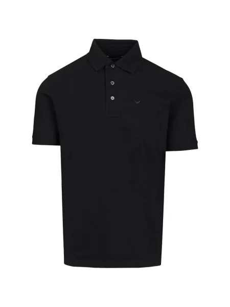 Tricou polo Emporio Armani cu broderie albastru