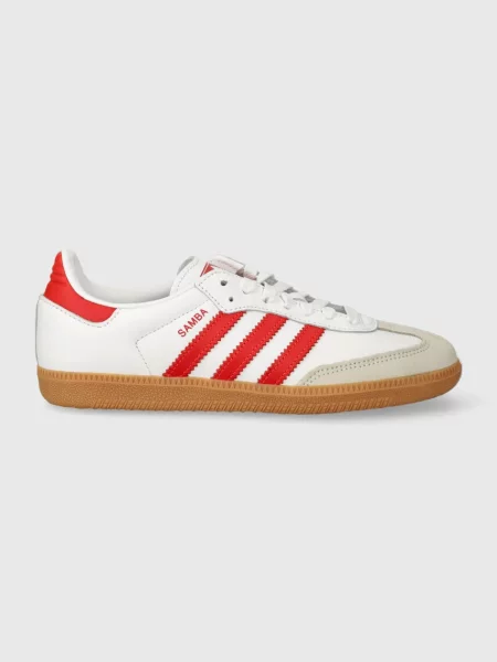 Usnjene superge adidas Originals Samba OG bela