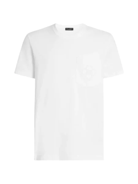 Tricou Dolce & Gabbana cu broderie alb