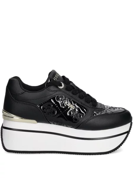 Sneakerși Guess cu platformă negru