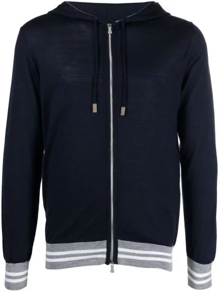 Bluza z kapturem Eleventy niebieska