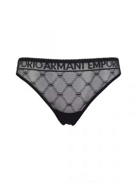 Emporio Armani De dantelă chiloți hipster negru