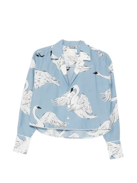 Pijamale Olivia Von Halle cu imagine albastru