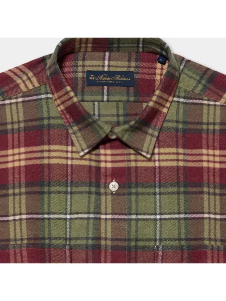 Koszula Brooks Brothers w kratę zielona