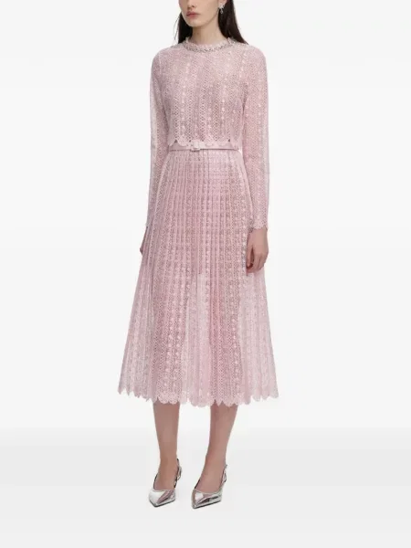 Rochie midi Self-portrait până la genunchi roz