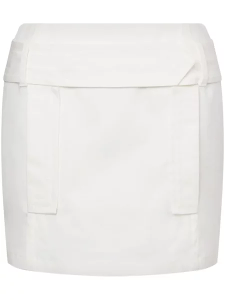 Mała mały spódnica mini Alberta Ferretti ze stretchu biała