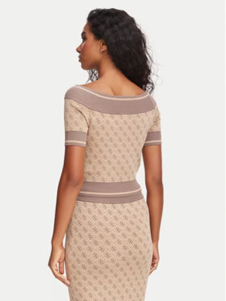 Guess Bluza Svetlo rjava