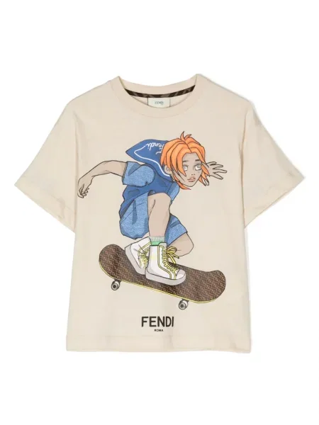 Tricou copii Fendi maro