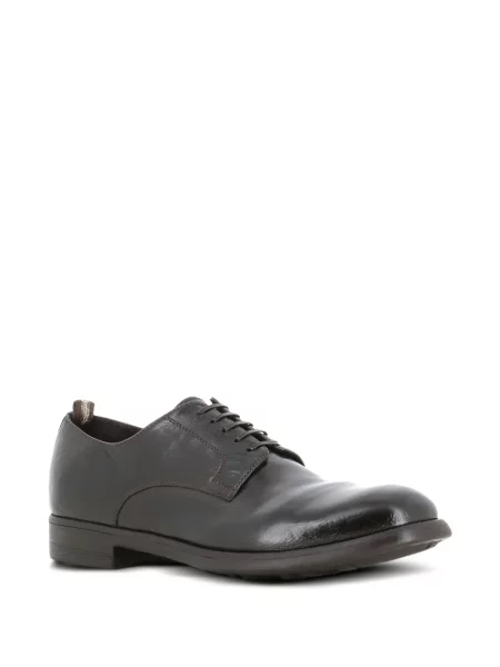 Pantofi derby Officine Creative cu șireturi din piele maro