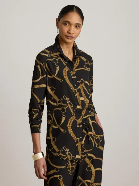 Lauren Ralph Lauren Blúzka zlatá čierna