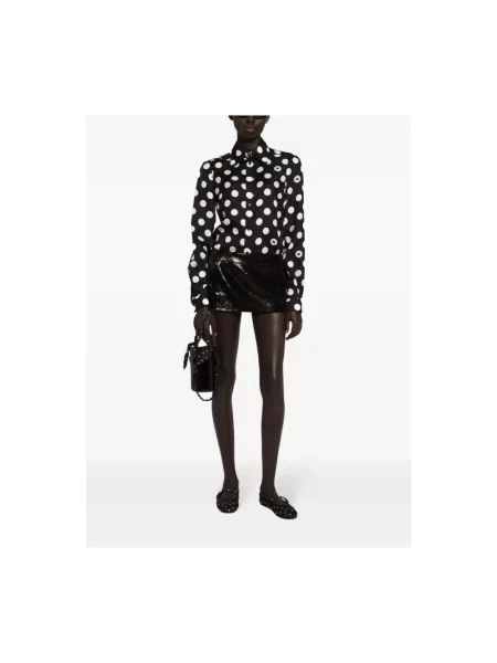 Spódnica mini Dolce And Gabbana z cekinami czarna