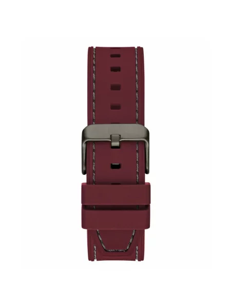 Lniany zegarek Guess czerwony