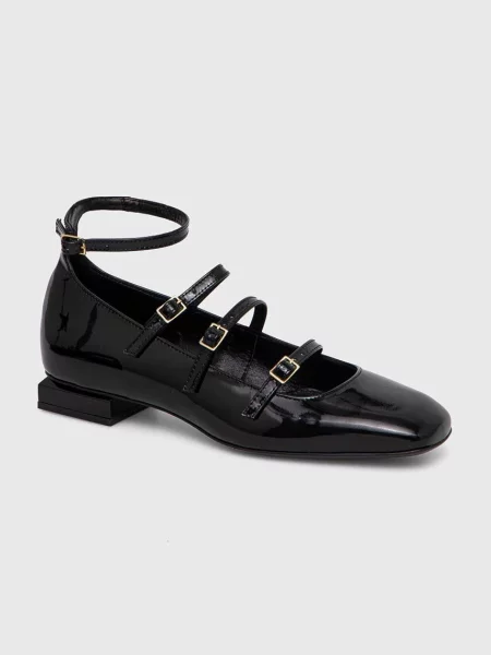 AGL balerini de piele Angie L Straps negru