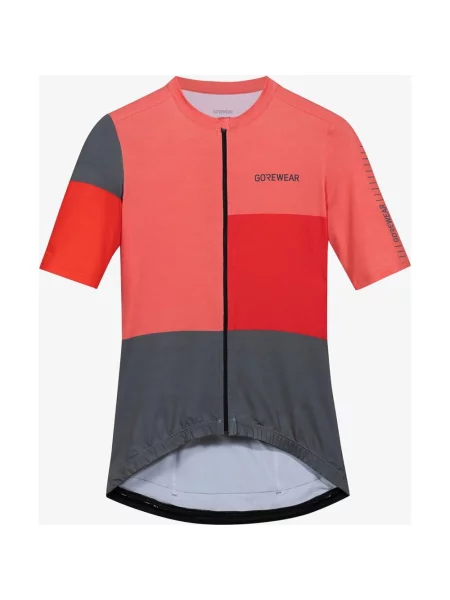 Koszulka rowerowa GOREWEAR Swiftride Block krótki rękaw czerwono-czarna damskie XS czarna