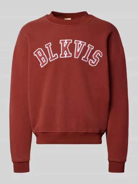 Bluza z logo i okrągłym dekoltem Blkvis bordowa