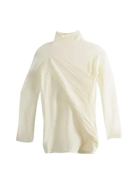Top Issey Miyake z falbankami biały