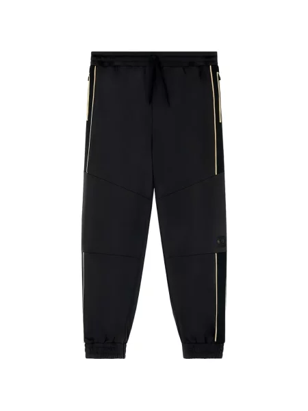 Pantaloni Ea7 Emporio Armani alergare cu cordon negru