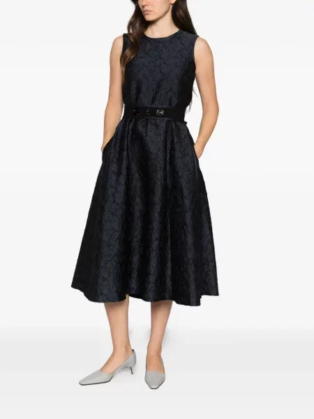 Cu centură rochie 's Max Mara din jacard albastru