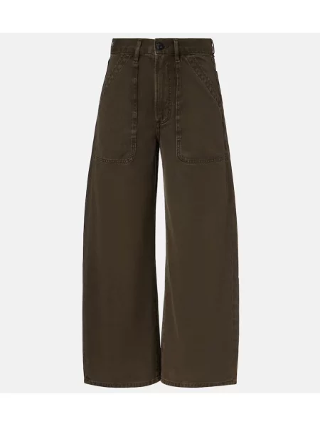 Blugi Citizens Of Humanity cu talie înaltă verde