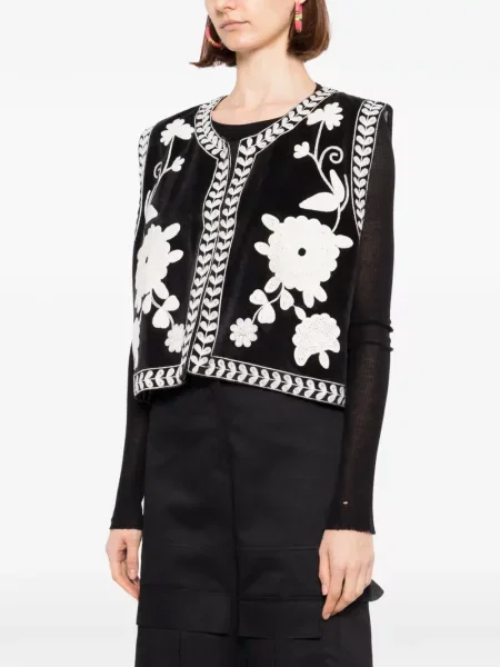 Bluză florală Blaklace cu model floral negru