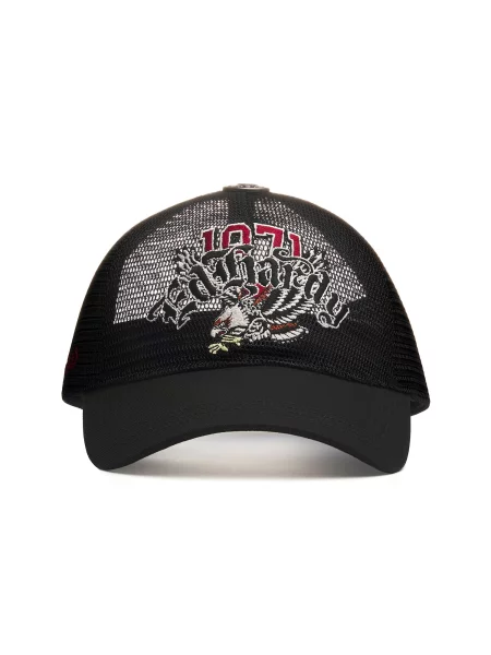 Ed Hardy Čiapka Soaring Eagle svetložltá / čerešňová / čierna biela