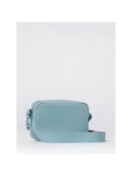 Torebka crossbody Emporio Armani skórzana niebieska