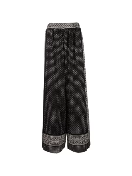 Pantaloni palazzo Ermanno Scervino cu paiete negru