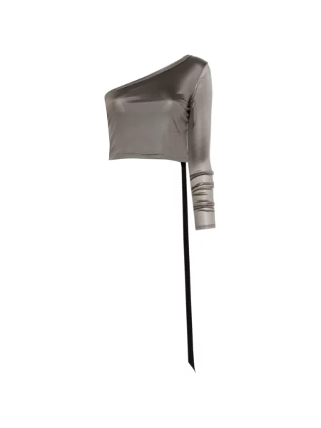 Top Rick Owens Drkshdw cu un umăr gol gri