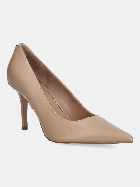 Pantofi cu toc Guess din piele bej