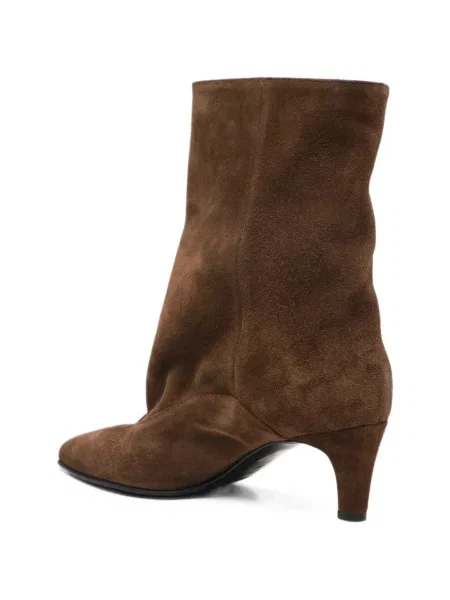 Cizme scurte Strategia Shoes din piele de căprioară maro