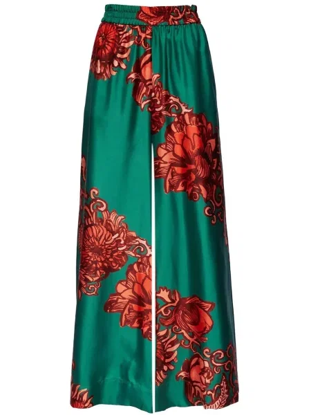 Pantaloni palazzo La Doublej cu model floral cu imagine