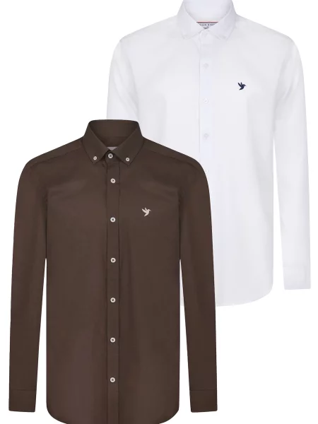 Felix Hardy Srajca temno rjava bela