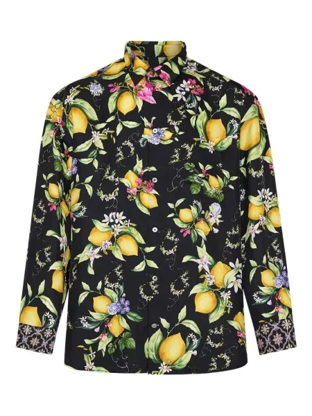 Květinová košile Camilla s potiskem modrá