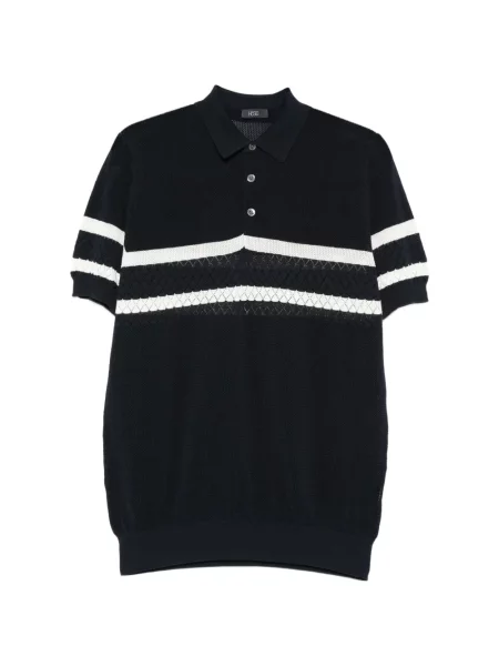 Tricou polo Hosio cu dungi albastru